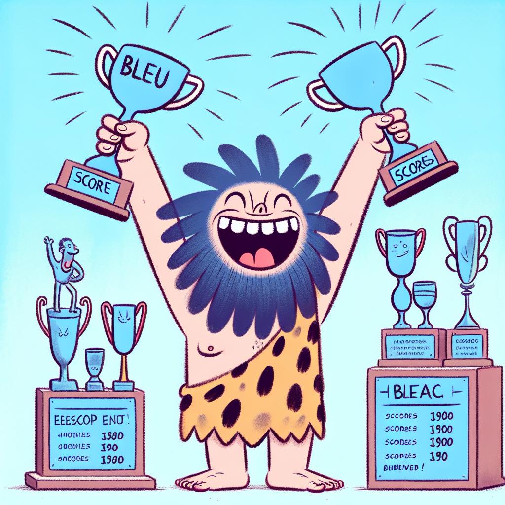 Caveman Papers — caveman celebrating benchmark scores